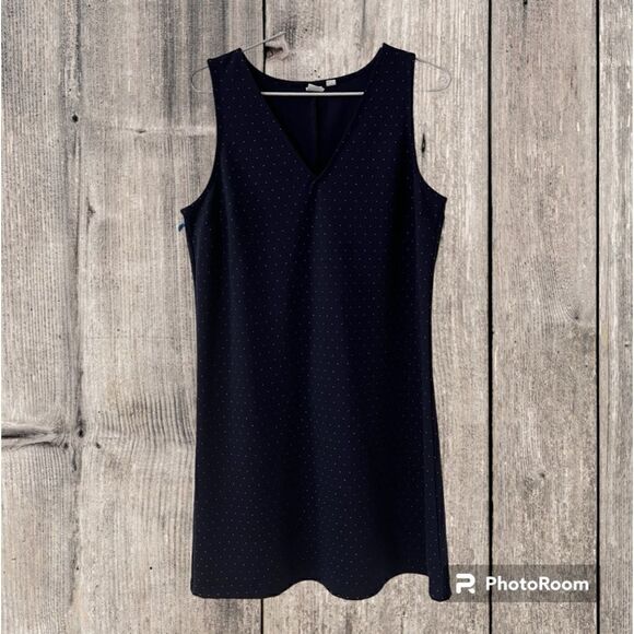 Gap Navy Blue With White Polka Dot Dress   Size M   EUC - Picture 1 of 4